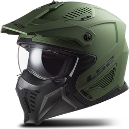 LS2 Jet modularhelme motorrad DRIFTER solid mat military green 2206