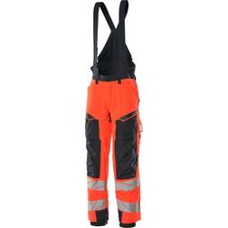 Mascot 19090-449-22210 Accelerate Safe Atmungsaktiv Wind und Wasserdicht Zweifarbig Winterhose, Hi-Vis Rot/Schwarzblau, Größe