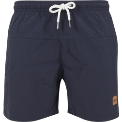 Urban Classics Badbyxor av Block Swim Shorts Herr marinbl