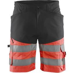 Blåkläder Huomioshortsit 1541 Highvis Stretch, musta/huomiopunainen, koko