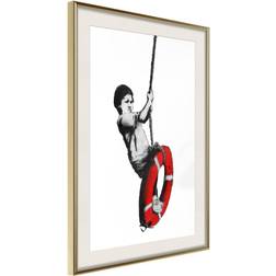 Artgeist Inramad Tavla Banksy: Swinger 40x60 Poster