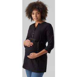 Mamalicious Maternity – Svart tunika med amningsfunktion-Svart/a