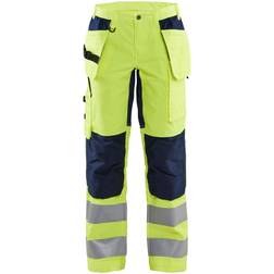 Blåkläder 716318113389D19 Damen High Vis Arbeitshose mit Stretch, Gelb/Marine, Größe D19