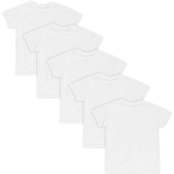 Hanes Toddler Boy's Crew T-shirt 5-pack - White