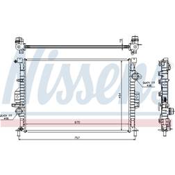 Nissens Kühler, Motorkühlung NISSENS 66857