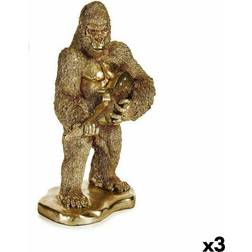 Gift Decor Gorilla Gitarr Gyllene Prydnadsfigur