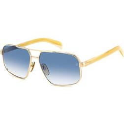 David Beckham Striped Sunglasses - Beige Gold