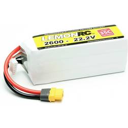 LemonRC RC Batteripack LiPo 22.2 V 2600 mAh Antal celler: 6 35 C Softcase XT60