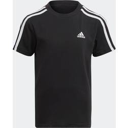 adidas Essentials 3-Stripes Cotton Tee Black White 128