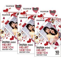 Fujifilm Instax Mini Heart Sketch Photo Pack of 30