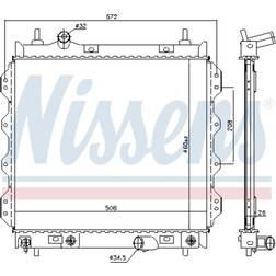 Kühler, Motorkühlung NISSENS 61002