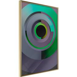 Artgeist Inramad Tavla Green Record 30x45 Guldram Poster