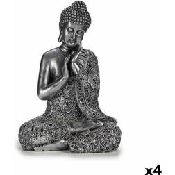 Gift Decor Buddha Sittande Silvrig Prydnadsfigur