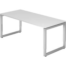 Hammerbacher Hammerbacher 180x80cm Weiß/Silber Schreibtisch