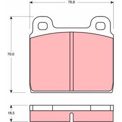 TRW Bremsbelagsatz, Scheibenbremse Vorderachse GDB407