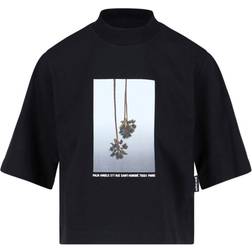 Palm Angels 'Cropped T-Shirt' Black