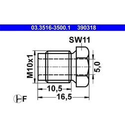 ATE Überwurfschraube 03.3516-3500.1 34324650380