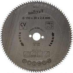 Wolfcraft 6276000 Handkreissägeblatt CV Serie blau 100 Zähne ø190mm