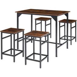 tectake industrial dark Dining Table