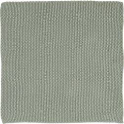 Ib Laursen Karklud Mynte Støvgrøn Strikket 25x25 cm Viskestykke Grøn