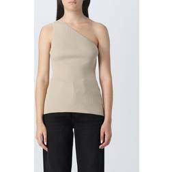 Toteme Beige Single-Shoulder Tank Top