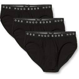 HUGO BOSS Herren traditionelle Baumwoll-Slips von 3p Co 10145963 01/3 Stück Slip, New Black