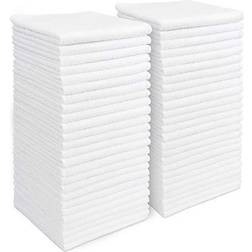 Aidea AIDEA Microfiber Cleaning Cloths White-50PK Strong Water Absorption Lint-Free Scratch-Free Streak-Free 11.5in.