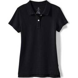 Lands' End Girls Feminine Fit Mesh Polo Shirt - Black