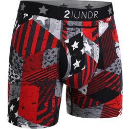 2UNDR Men's Swing Shift Printed Boxer Briefs Freedom