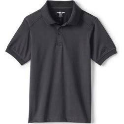 Lands' End Kid's School Uniform Short Sleeve Rapid Dry Polo Shirt - Soapstone