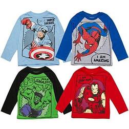 Marvel Spiderman Toddler Boys Raglan Pack Long Sleeve Graphic T-Shirt 4T