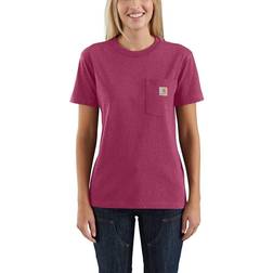 Carhartt Women's Short Sleeve Pocket T-shirt - Beet Red Heather