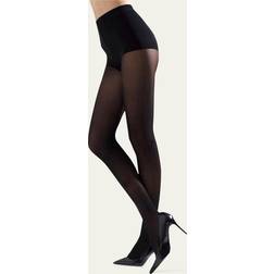 Natori Velvet Touch Opaque Control-Top Tights BLACK