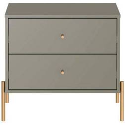 Manhattan Comfort Jasper 2-Drawer D Bedside Table