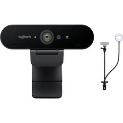 Logitech 4k pro webcam and knox gear selfie ring light with webcam stand