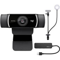 Logitech C922 Pro Stream 1080p Webcam with Stand and 4-Port USB Hub