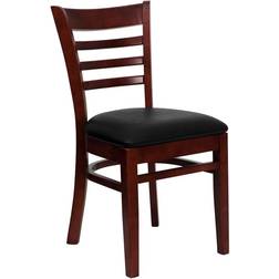 Flash Furniture Hercules Series Mahogany Ladder Back Restaurant Kitchen Chair