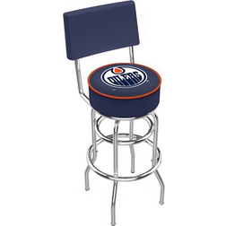 Holland Bar Stool 25" Chrome 2-Ring Edmonton Oilers Bar Stool