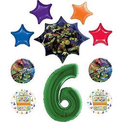 Mayflower Teenage mutant ninja turtles party supplies 6th birthday tmnt balloon bouquet