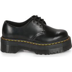 Dr. Martens 1461 Polished Smooth Leather Platform Shoes - Black