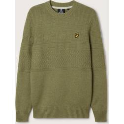 Lyle & Scott guernsey mens crew neck jumper