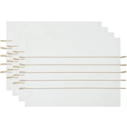 DII Stripe Tassel Place Mat White (48.26x)