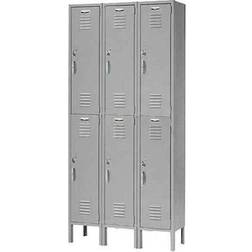 Global Industrial Double Tier Locker, 12x15x36, Assemble Wardrobe