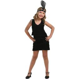 Fun Child Black Fringe Flapper Costume