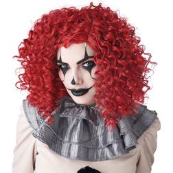 California Costumes Corkscrew Curls Clown Wig for Adults Red