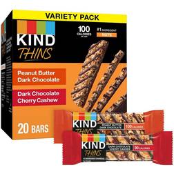 KIND Thins Variety Pack Peanut Butter Dark Chocolate Chocolate Cherry Cashew