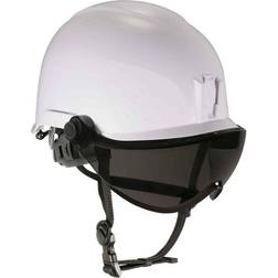 Ergodyne Skullerz Anti-Fog Smoke Lens White Class Safety Helmet with Visor