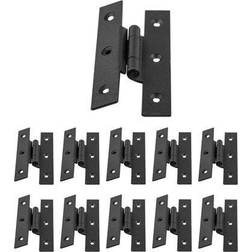 Renovators Supply Offset H Hinges Iron Kitchen Pack of 10 Black