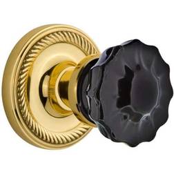 Nostalgic Warehouse Black Crystal Interior Knob Rope