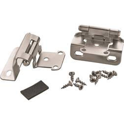 Amerock Cabinet Hinge Overlay Hinge Satin Nickel 2 Pack Self-Closing Hinge Partial Wrap Hinge Door